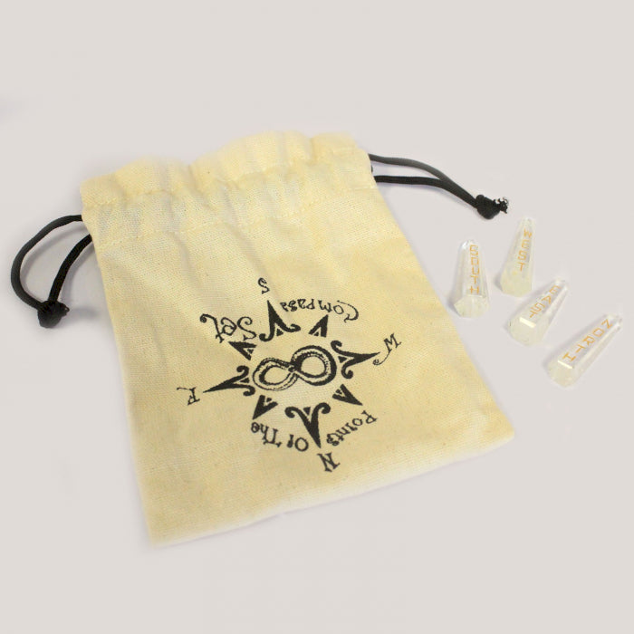 Points of the Compass Quartz Stone Set | Navigate Your Path with Clarity and Purpose