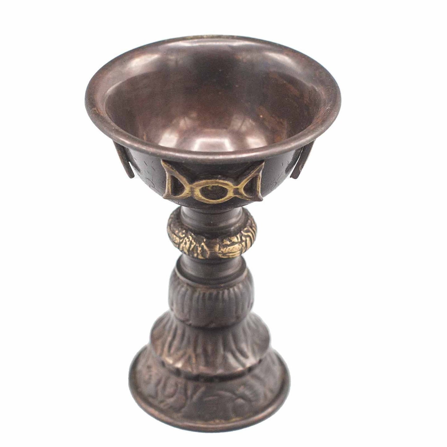 Antique Copper Ritual Goblet with Triple Moon 8x13cm | A Sacred Vessel for Lunar Magic and Feminine Energy