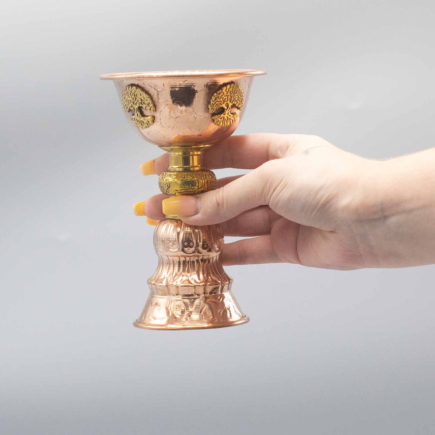 Copper Ritual Goblet with Tree of Life 10x15cm | A Sacred Vessel for Offerings and Spiritual Connection