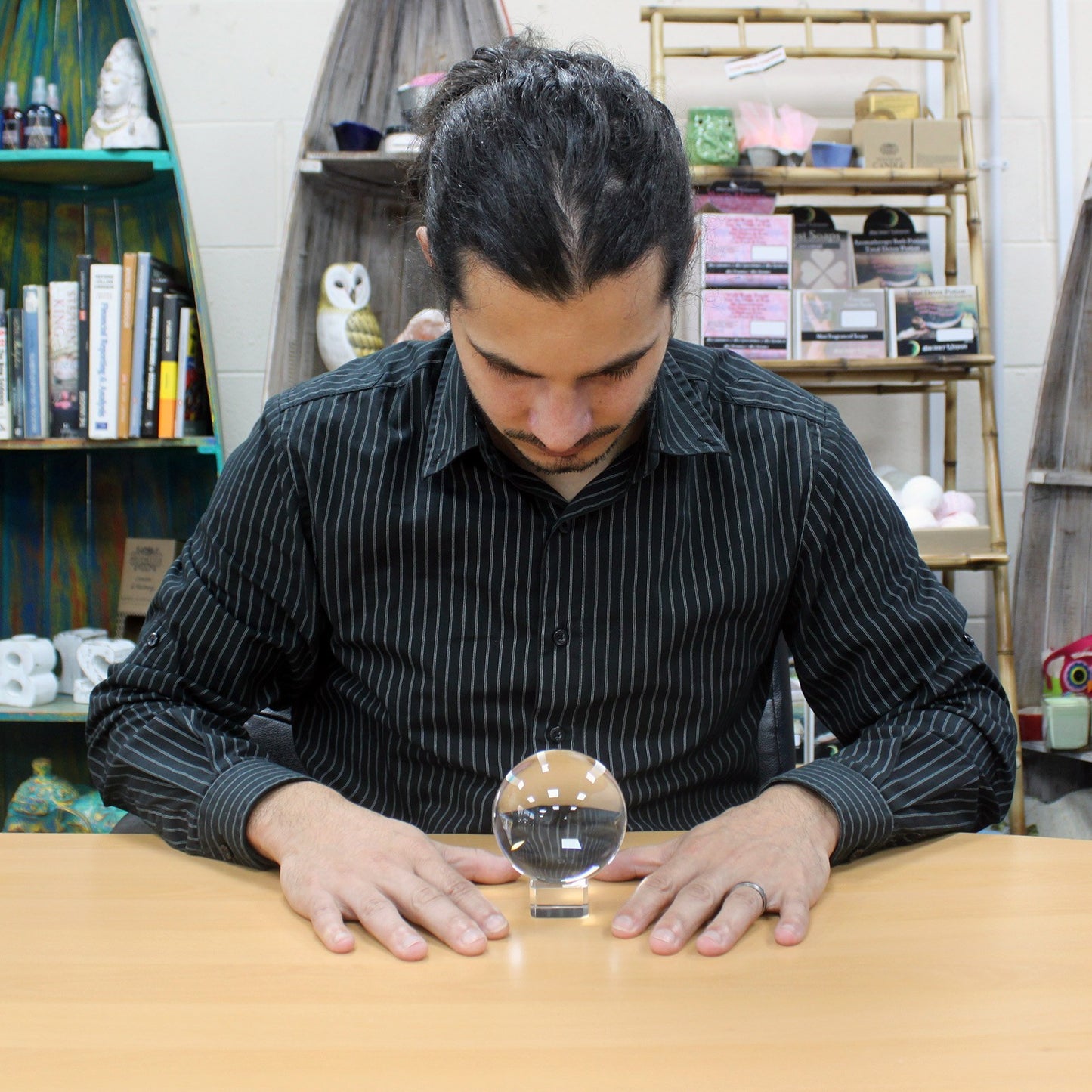 Crystal Ball on Stand 80mm | A Compact Tool for Divination and Spiritual Vision