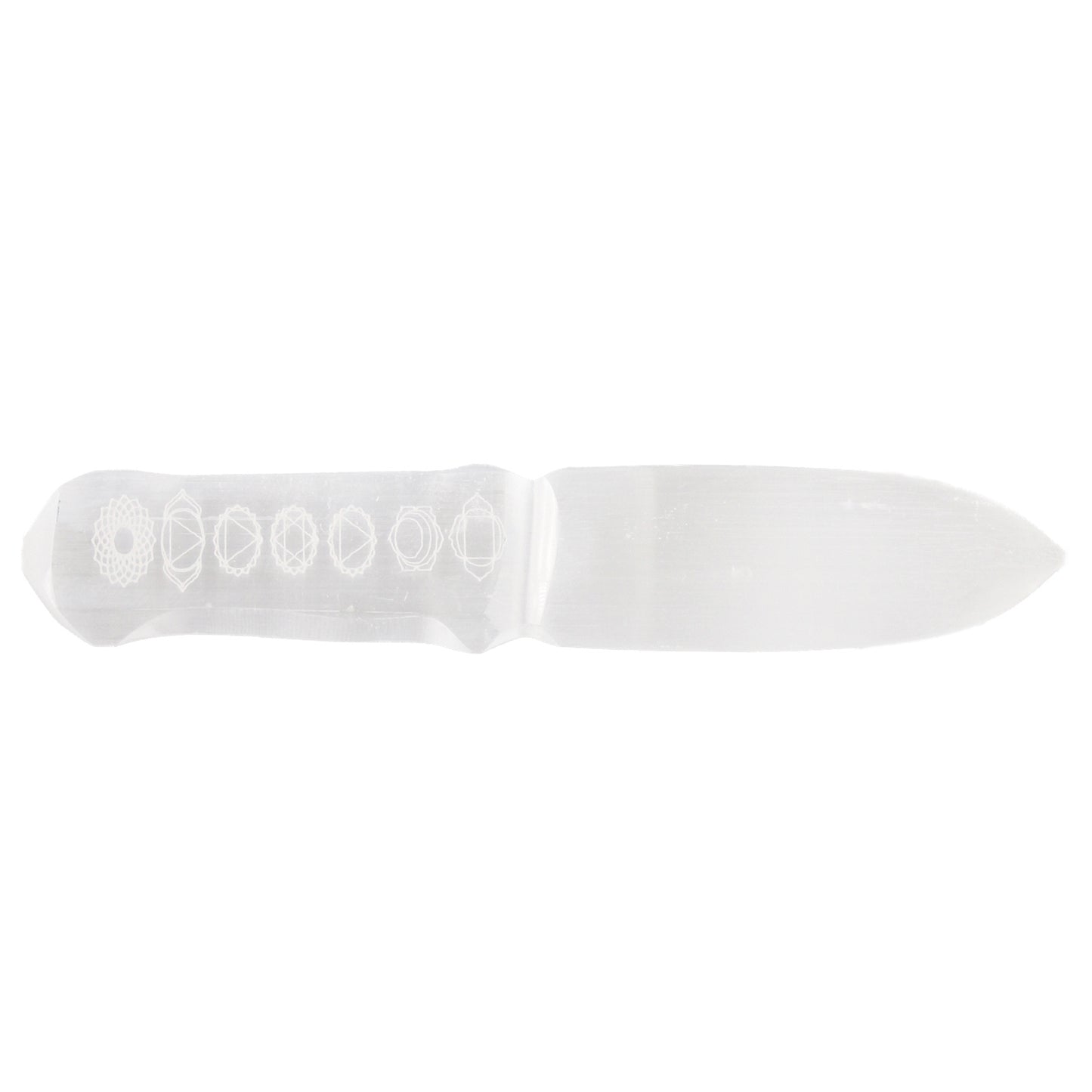Selenite Ritual Knife – Chakra 20cm | A Sacred Tool for Energy Balance and Spiritual Cleansing