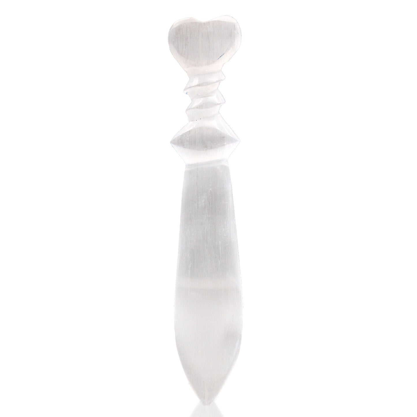 Selenite Large Ritual Knife – Spiral (25cm) | A Powerful Tool for Energy Cleansing and Ritual Work