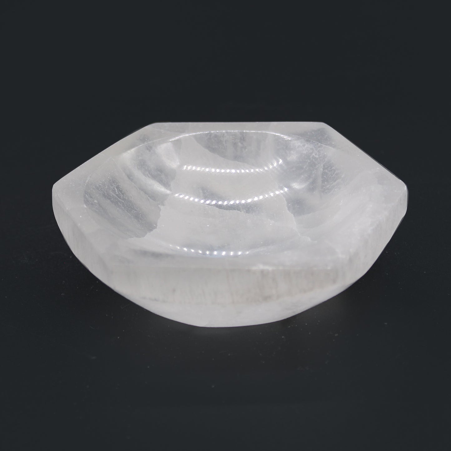 Selenite Hex Bowl 10cm | A Sacred Vessel for Energy Cleansing and Crystal Charging