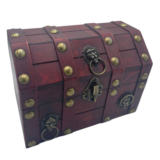 Large Treasure Chest – Tan | A Vintage-Inspired Storage Solution with Colonial Charm