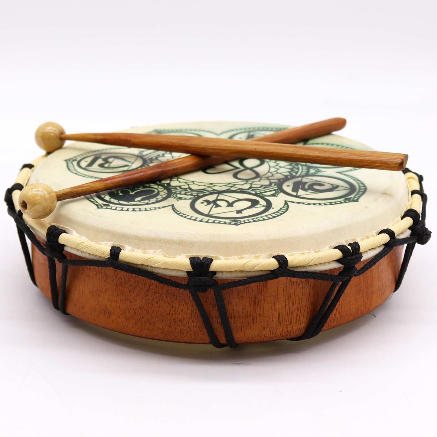 Chakra Shamanic Drum with Sticks – 25cm | A Sacred Instrument for Spiritual Balance