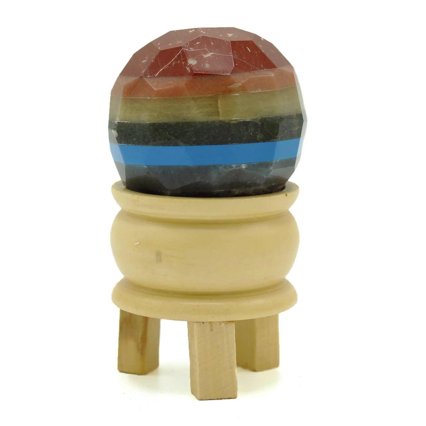 Gemstone Faceted Healing Ball & Stand - Seven Chakra | Harmonize Energy and Restore Balance
