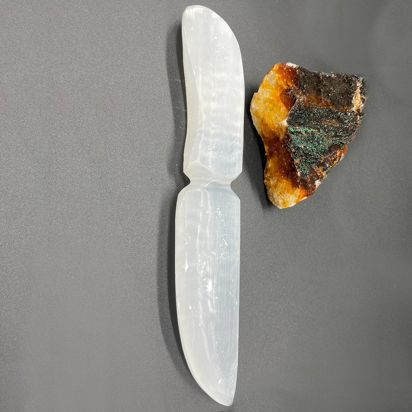 Selenite Ritual Knife – Classic 20x4 cm | A Sacred Tool for Energy Cleansing and Spiritual Work