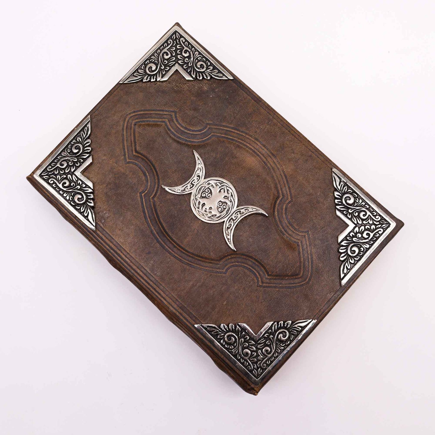 Hefty Brown Tan Book – Zinc Triple Moon Decor
