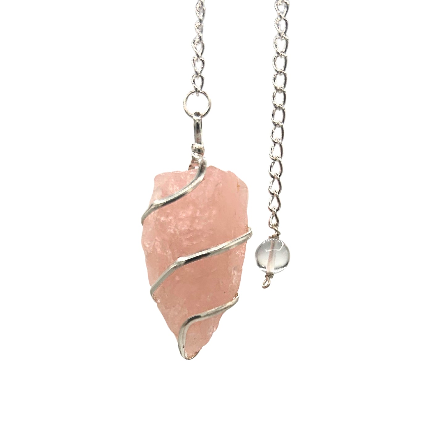 Raw Gemstone Pendulum – Rose Quartz | A Pure Tool for Love and Emotional Healing