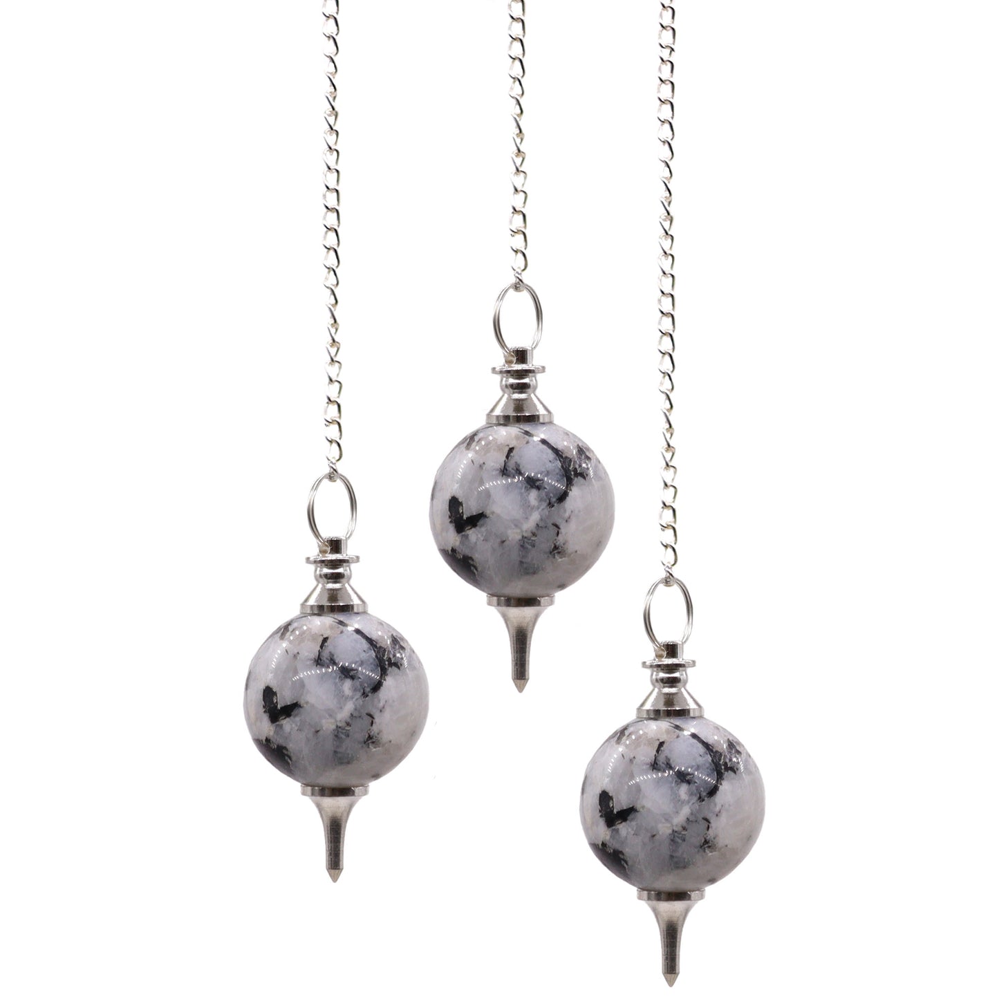 Sphere Pendulum – Rainbow Moonstone | A Mystical Tool for Intuition and Energy Work