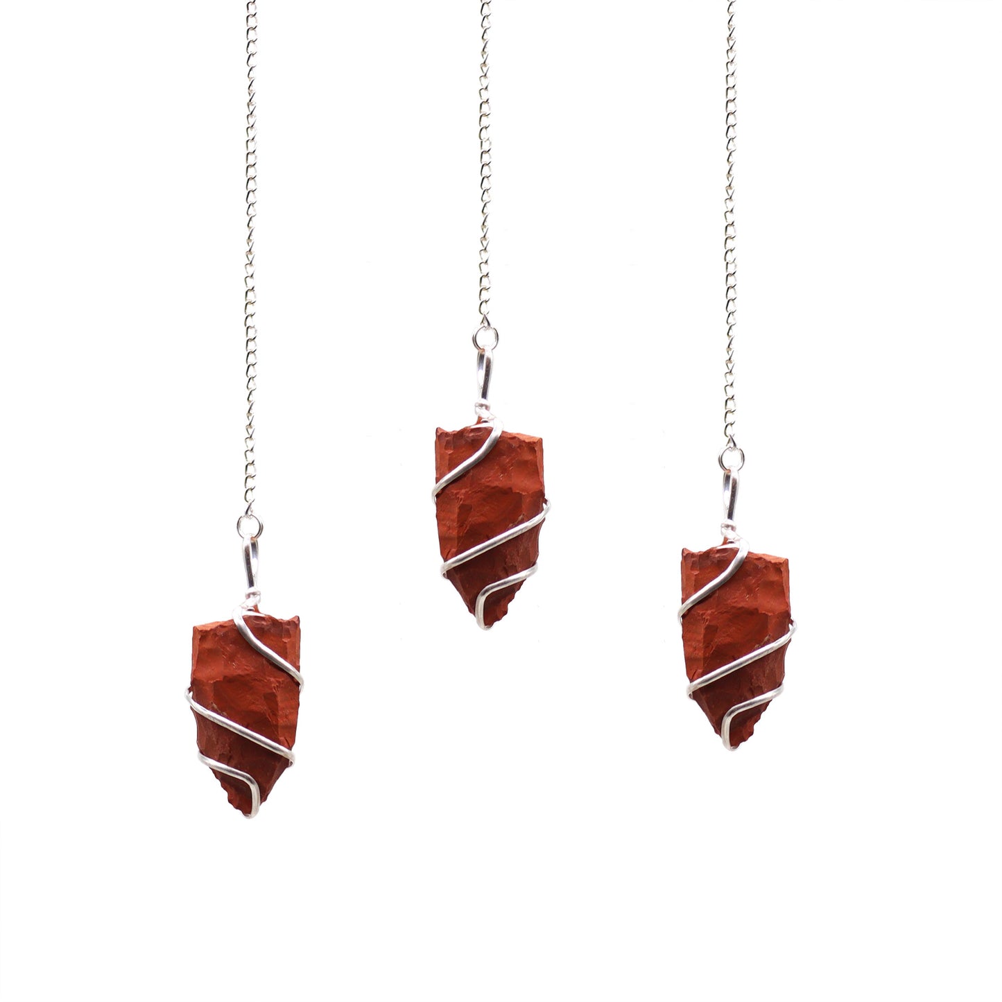 Raw Gemstone Pendulum – Red Jasper | A Powerful Tool for Strength and Grounding