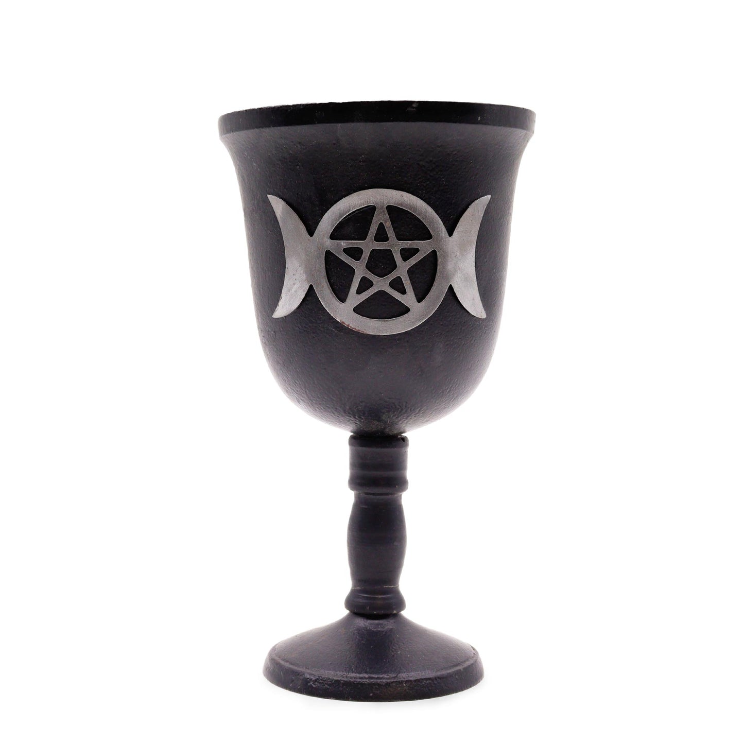 Iron Ritual Goblet – Triple Moon 20x11cm | A Sacred Vessel of Feminine Energy and Mystical Tradition