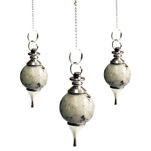 Sphere Pendulum – Rainbow Moonstone | A Mystical Tool for Intuition and Energy Work